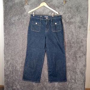 J.Crew Wide Leg Sailor Jean All Day Stetch Women 32 Cropped